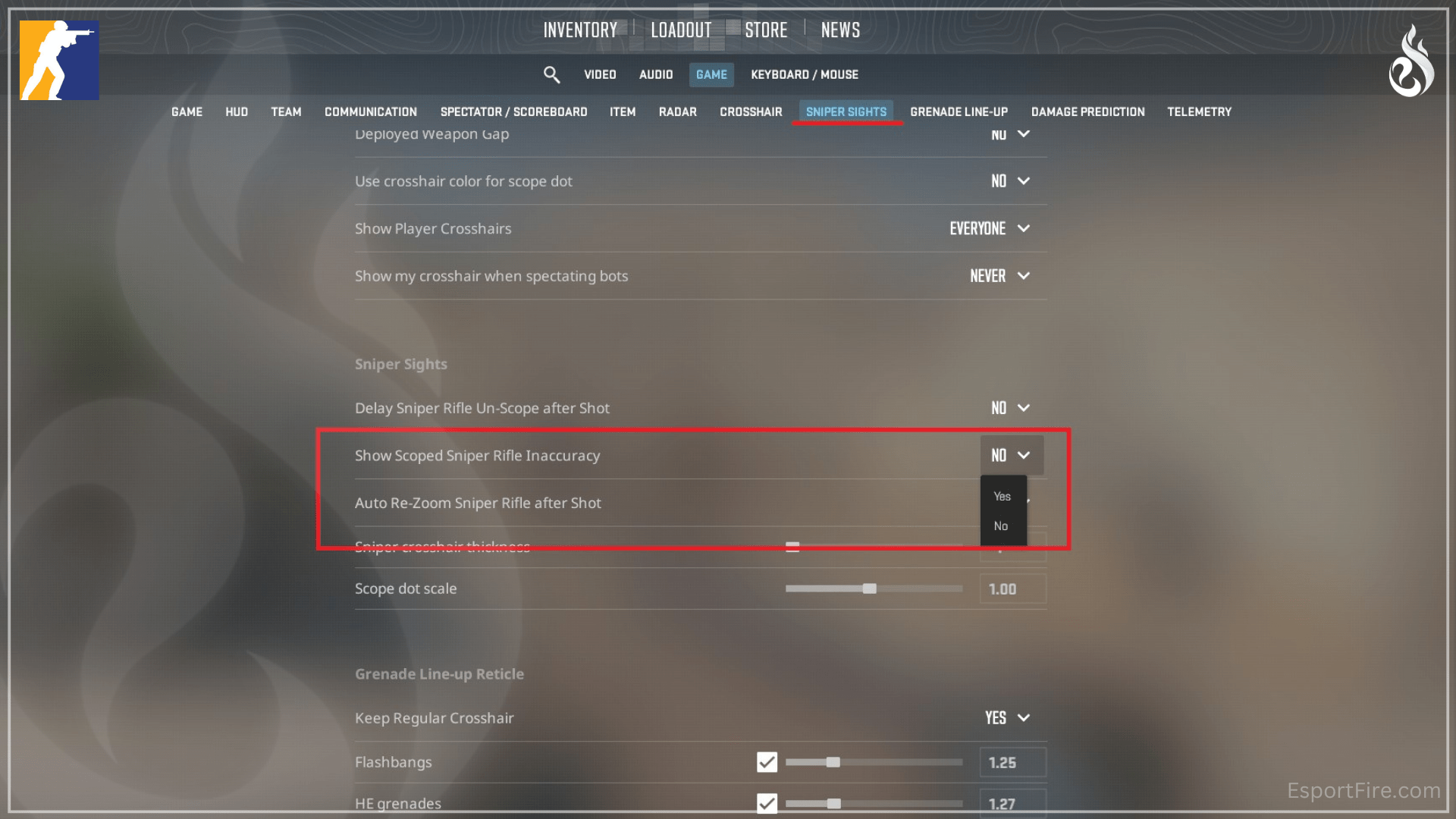 How to change Sniper Crosshair in Counter-Strike 2